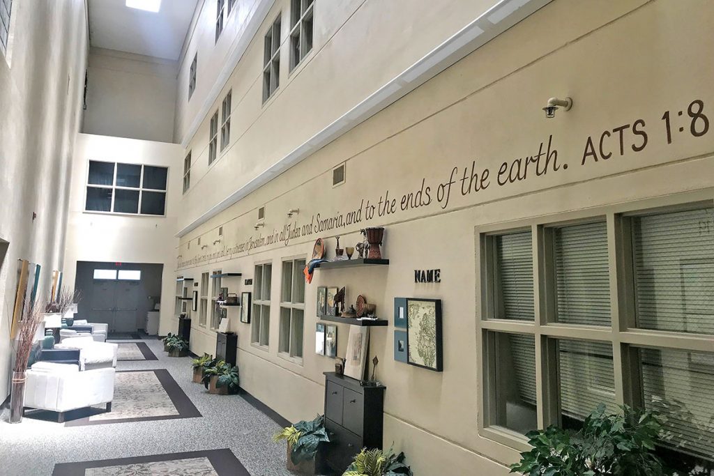The fact that the windows to the preschool classrooms at Southside Baptist Church look out to an atrium was at first problematic and thought to be contrary to the city’s fire code, nearly preventing the school from relocating into its new digs.
