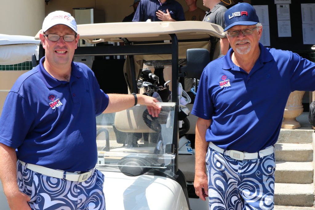 Ryan Luck, a Special Olympics Florida – Duval County athlete who will be participating in the Special Olympics North America Golf Championship next week, with his dad, Robin Luck