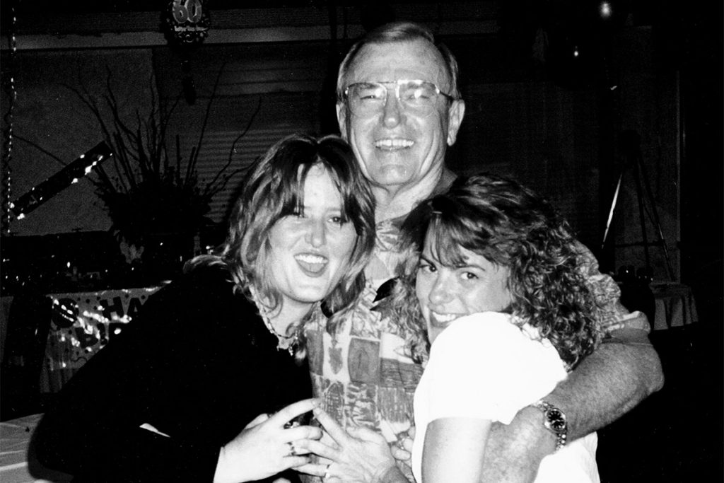 Kim Miller with his daughters, Katie and Tammy