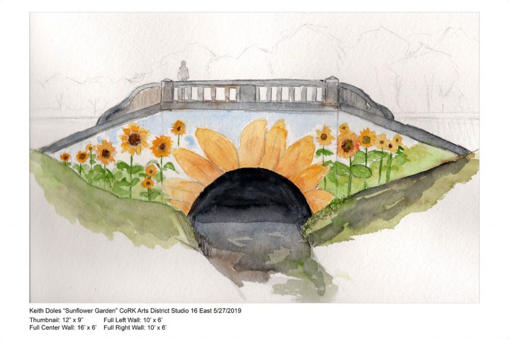 A private patron came forward to commission this artwork by local artist Keith Doles, which would beautify a culvert in Riverside’s Willowbranch Park.