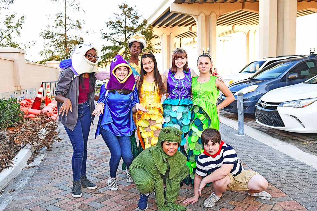 Students of LaVilla School of the Arts greeted ASN Conference participants at the docks at Riverside Arts Market as they made their way to the Cummer Museum of Art and Gardens. From left, Ayviana Singh, Carolina Baldwin, Elijah Simms, Abby Harrell, Dakota Burton, Ava Clark. Front: Riley Gittens and Owen Betancourt.
