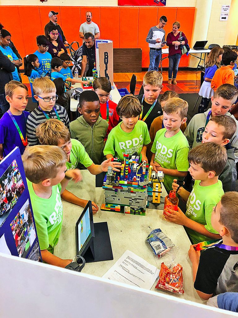 RPDS students show off their LEGO builds in the LEGO League Jr. Expo at Edward Waters College in December.