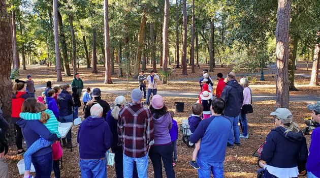 Families turn out to  adopt Boone Park trees