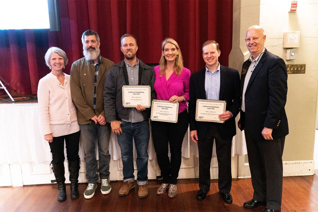 Design Award presented for the 2982 St. Johns Ave. project, McGregor and Mary Elizabeth Lott, South Quarter Build, Southeastern Subcontractors, Kevin Dougherty. Photo courtesy of Norris Creation