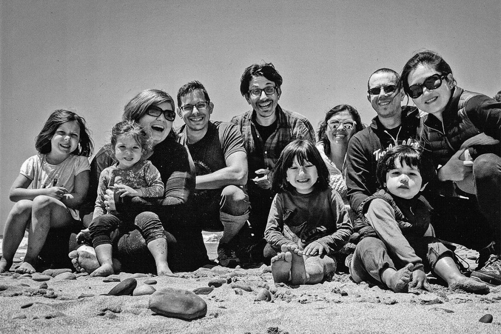 Steinfeld family reunion/vacation in California in the summer of 2018 are: (from left) Cora and Mae with their parents Megan and Jerad, Kyle, with Miru and Sonah (foreground), and Sejung on the far left in sunglasses, and Cristina and Shane. Michele and David Steinfeld had to miss this family vacation due to David's cancer diagnosis.