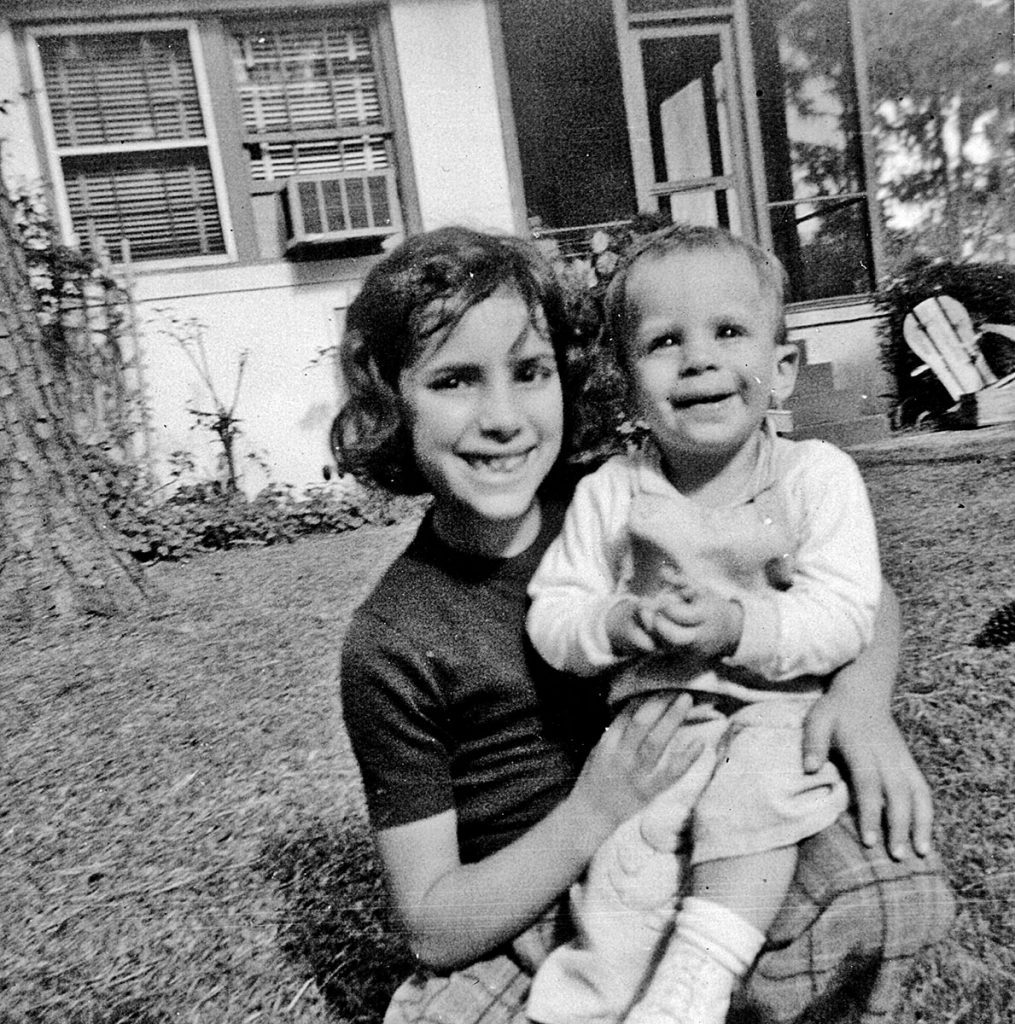 Eight-year-old Michele with her younger brother, David