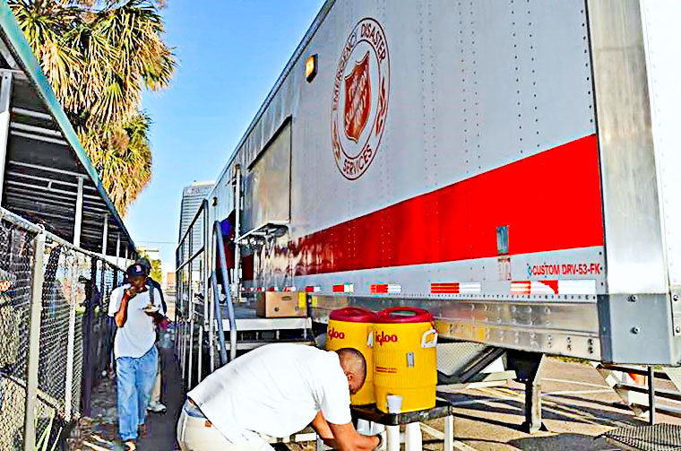Salvation Army’s field kitchen serves meals to people in need