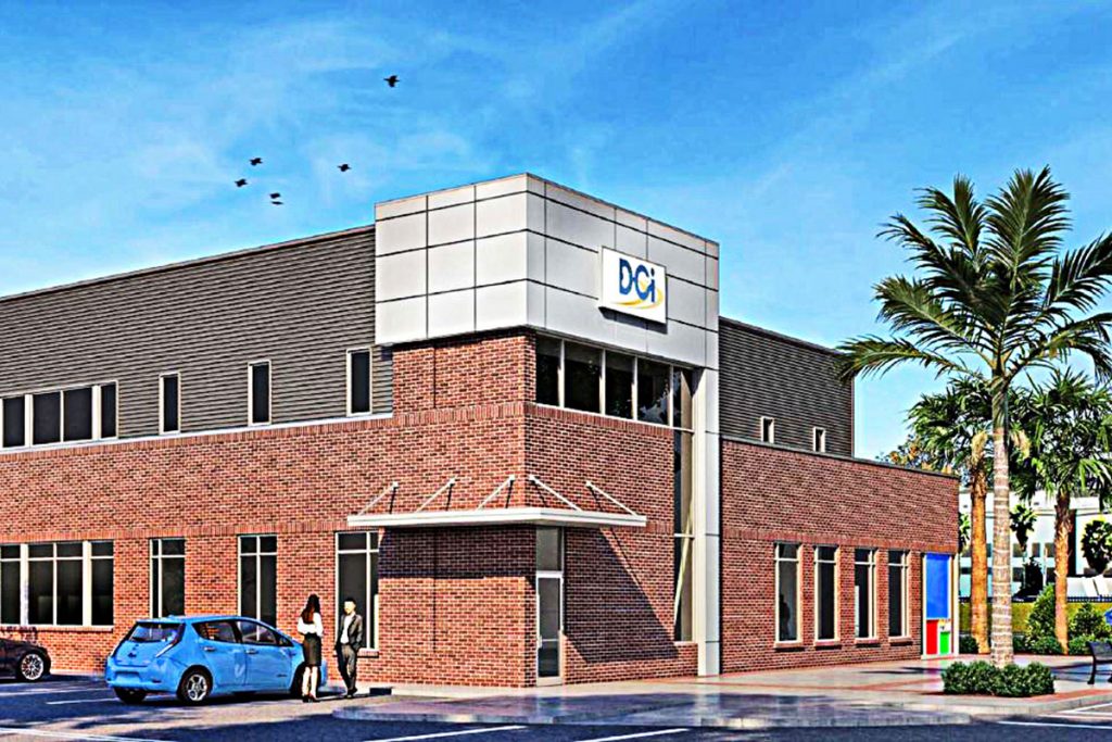 Rendering of a new dialysis center rising at Roselle and Park streets.