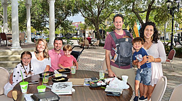 Balis Park seating available for weekend take-out diners
