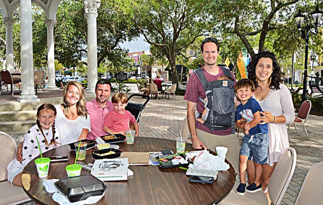 Balis Park seating available for weekend take-out diners