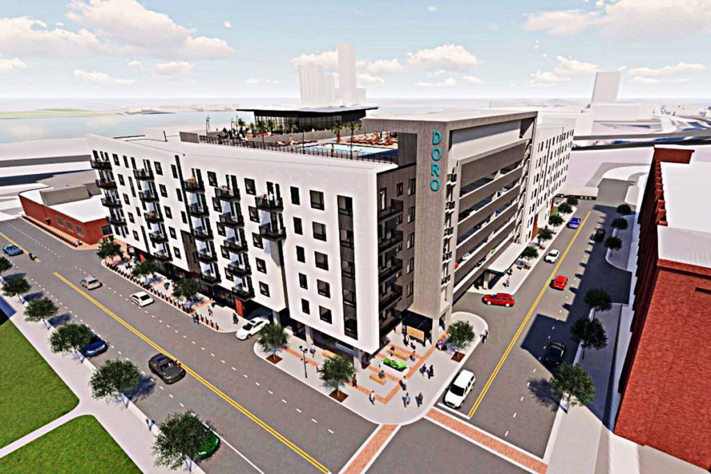 The Doro, an eight-story apartment complex, is to replace the 115-year-old George Doro Fixture Company building.