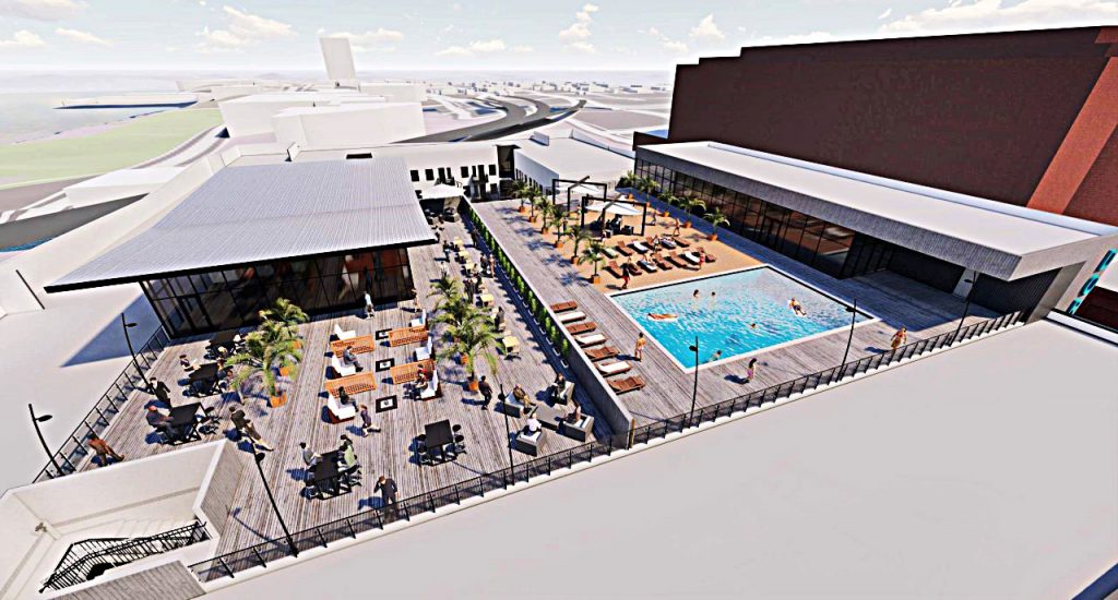 The Doro is to feature several rooftop amenities including a pool, bar and retail areas.