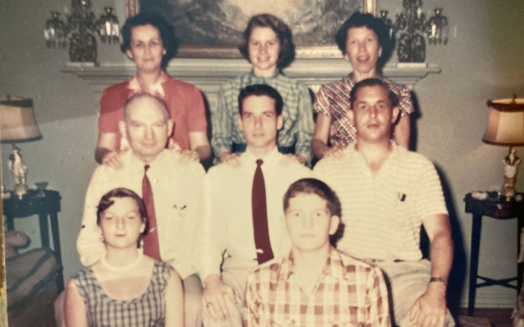 Back row - Anis Ira, Stephanie Diuguid Kuhling, Ginny Diuguid; center row – Gordon Ira Sr., Gordon Ira Jr., Stephen Duiguid; front row – Anis Ira Daley, Phil Diuguid