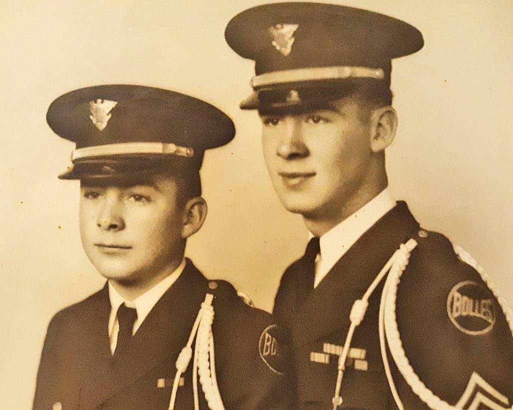 Coyle brothers, Jack and Bob, Cadets at Bolles School, circa 1940