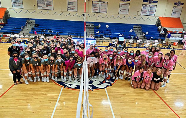 Volleyball squads compete to fight breast cancer