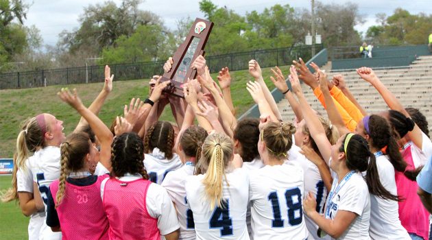 Spartan girls win 10th consecutive state soccer championship trophy