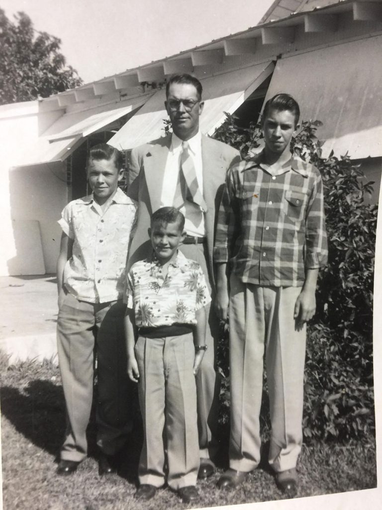 Brandenburg boys 1949.  Roger Brandenburg, Sr., Roger, Jr., Jimmy, Jody