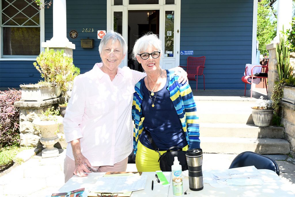 Sue Scott and Ann Burt volunteer for the first time with RAP