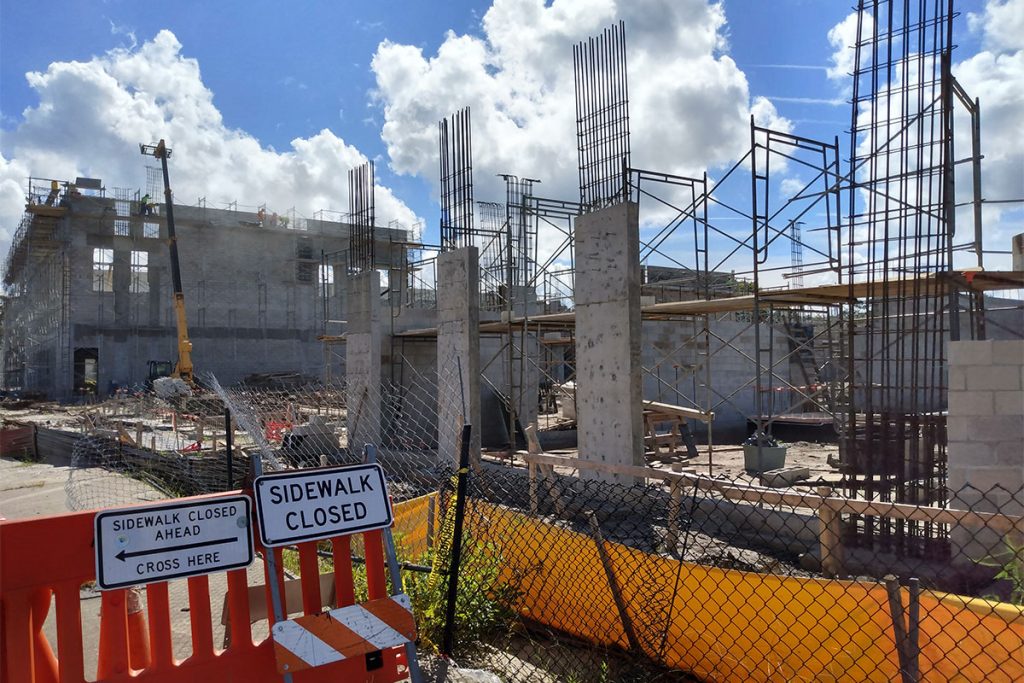 Ongoing construction of the new Publix and the East Marco San Marco shopping center.