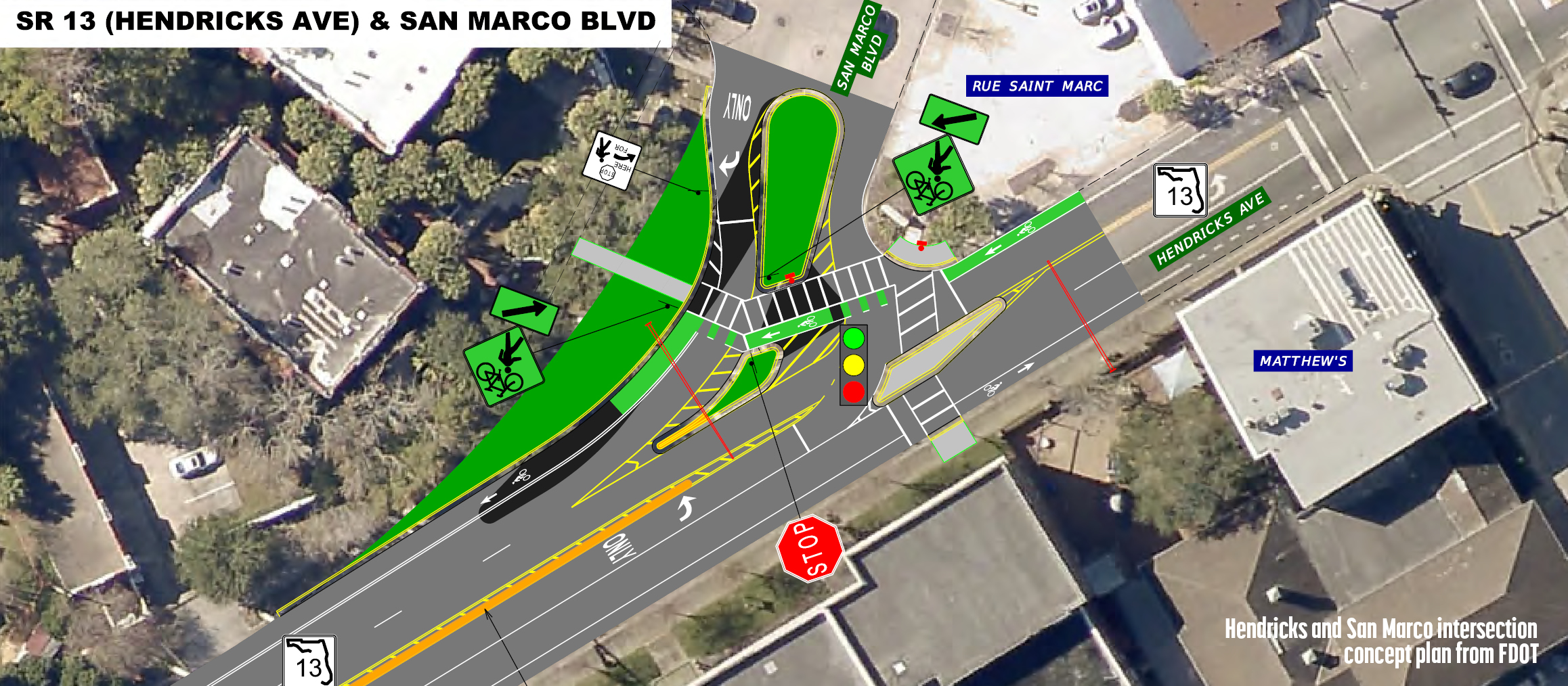 Hendricks and San Marco intersection concept plan from FDOT