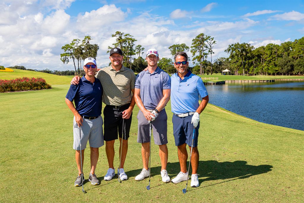 Josh Scobee (second from the left) with Golf Foursome at Ronald McDonald House Charities of Jacksonville’s 2021 Golf Classic Event