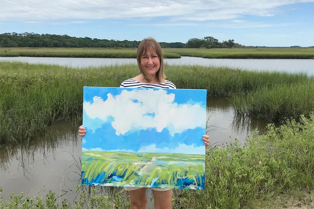 Beth Robison holding “Marsh at Ft. George Island” June 10, 2121