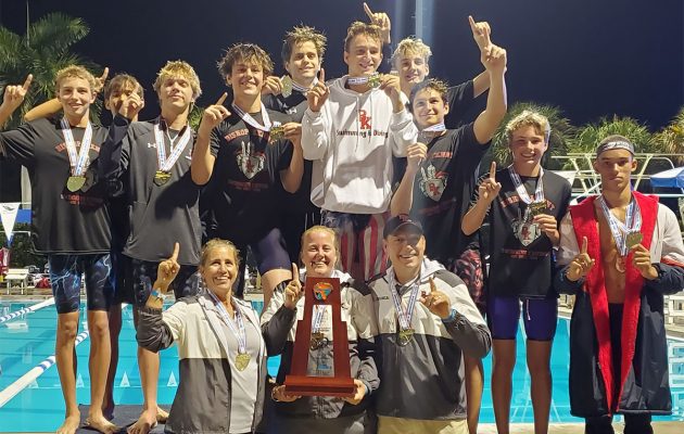 Bishop Kenny boys swim team win State Title