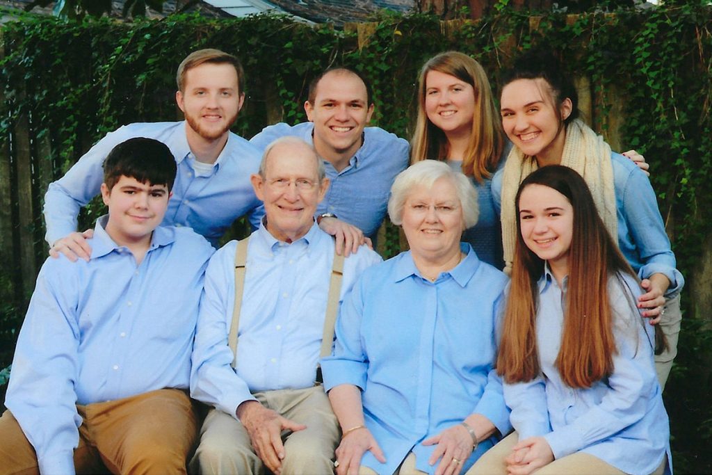 Searcy with grandchildren, 2017