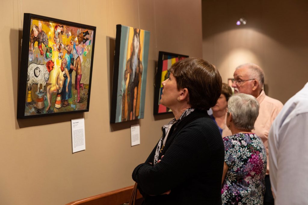 The local community regularly participates in the vernissages of art exhibitions in our Narthex gallery.