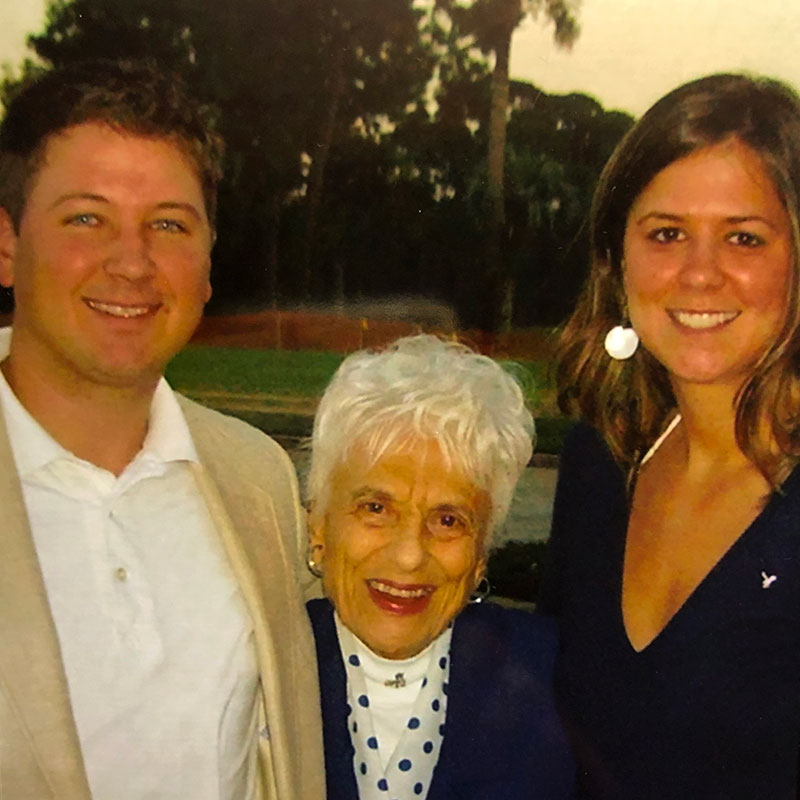 Anita P. Morris with her grandchildren, September 2021