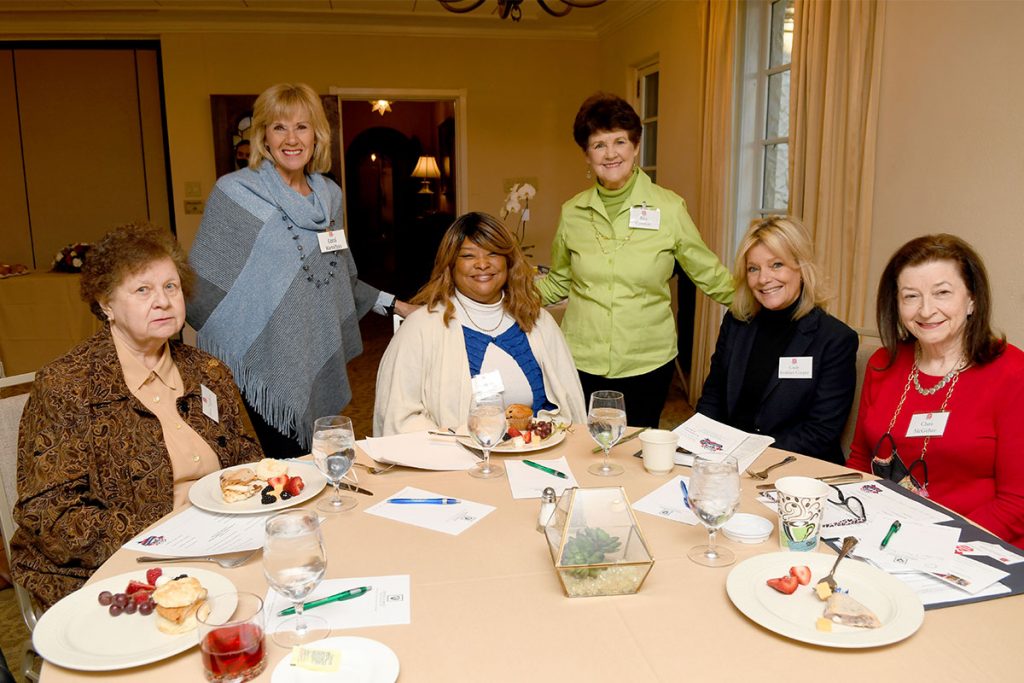 (seated l to r) Joan Napoleon with Melina Buncome, Cindy Cooper and Clara McGehee with (in back l to r) Carol Hamilton and Rita Cannon