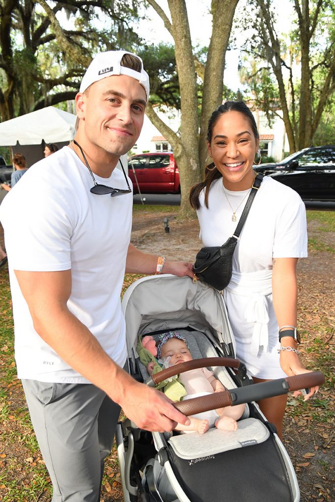 Lewis and Jalissa Correale with Lucia in the stroller