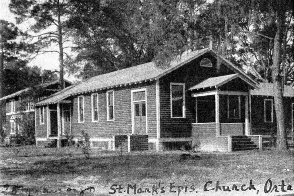 The first church building for the St. Mark’s congregation, The Little Brown Church, was moved to the church’s present Ortega site in 1923.