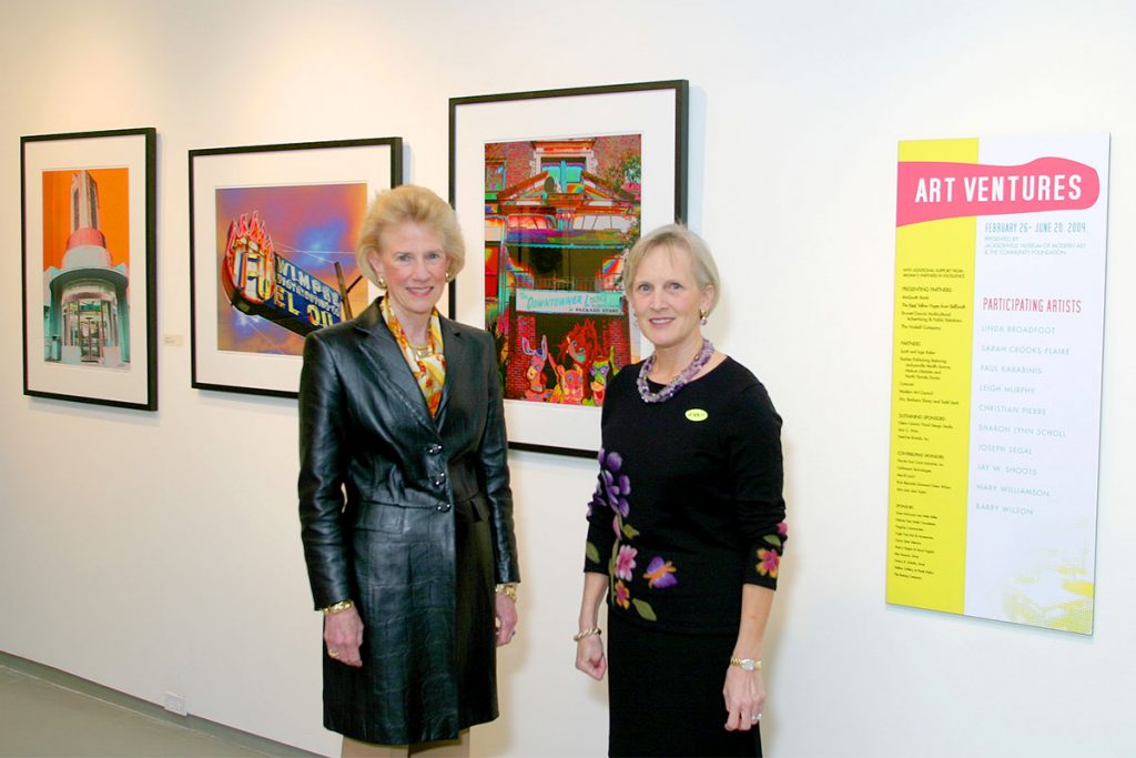 Ann McDonald Baker (left) and Courtenay Wilson, the co-founders of the Art Ventures Fund at The Community Foundation for Northeast Florida. Photo courtesy of The Community Foundation for Northeast Florida.