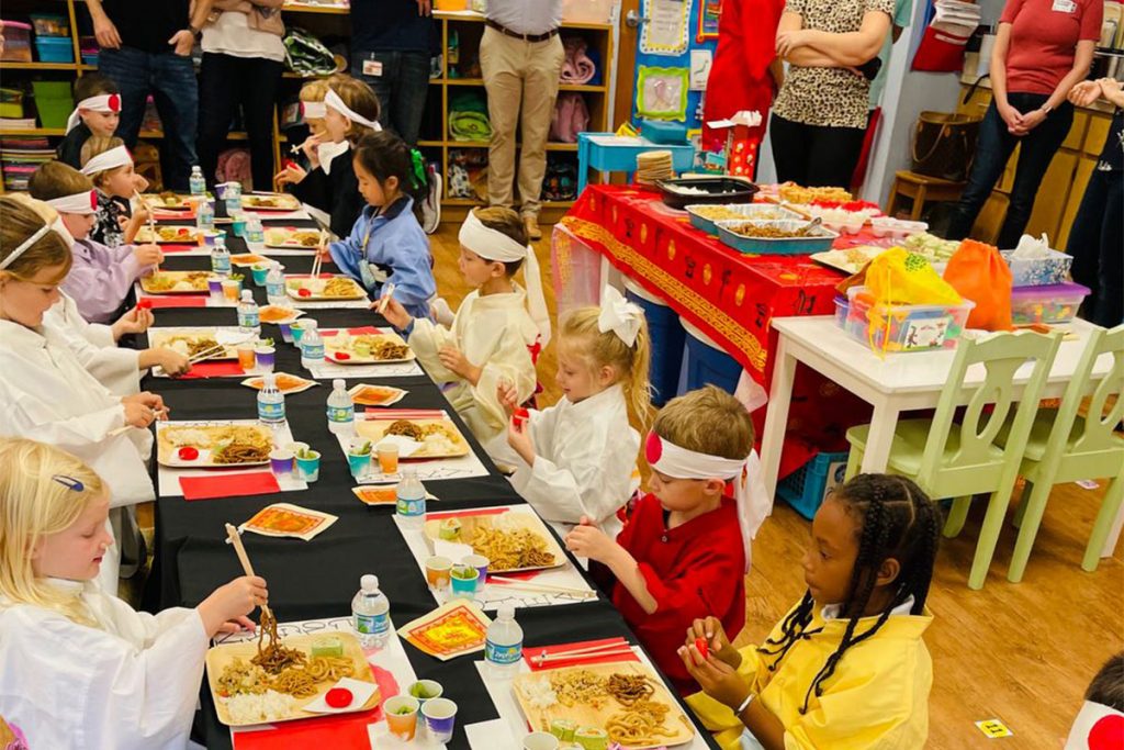 kids eating Japanese foods