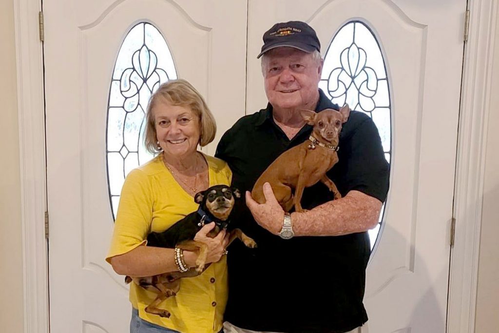 Diane and Clayton Spradley with Renegade and Bella