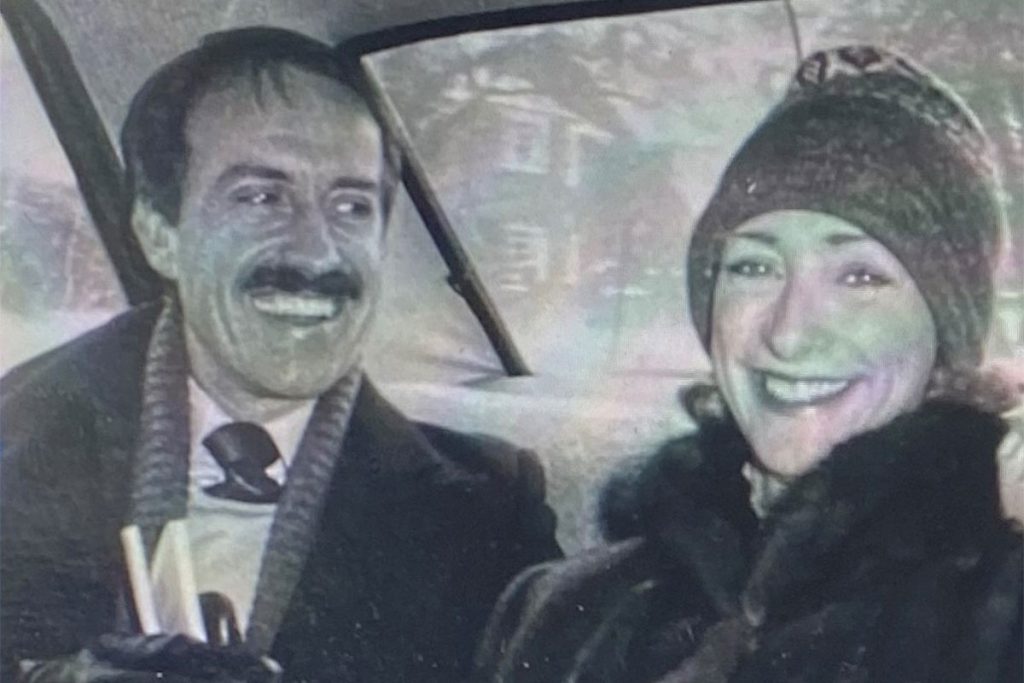 Ward Lariscy and Ginny Stine Romano, London Taxi, January 1985
