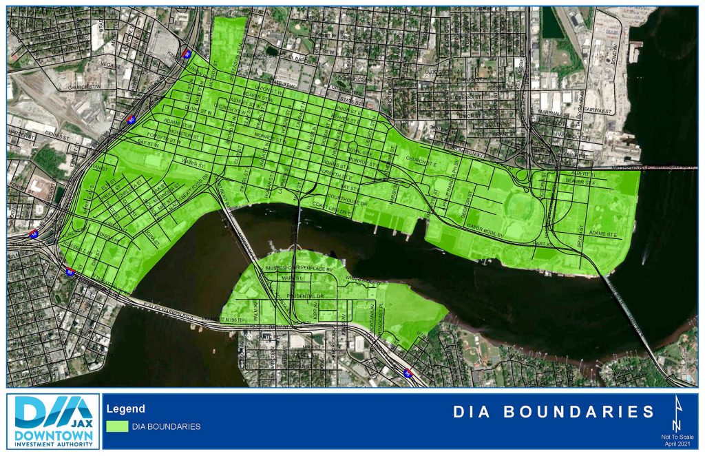 Map showing DIA boundaries