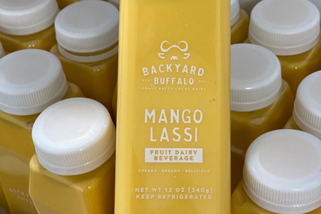 Mango Lassi containers | Picture credit Backyard Buffalo