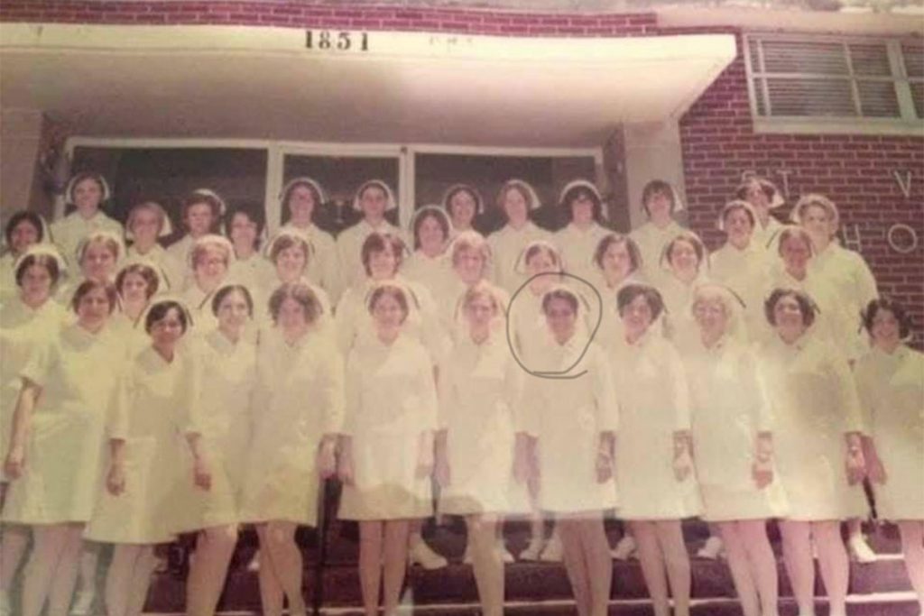 St. Vincent’s Hospital School of Nursing, Connie Toney circled, May 12, 1973