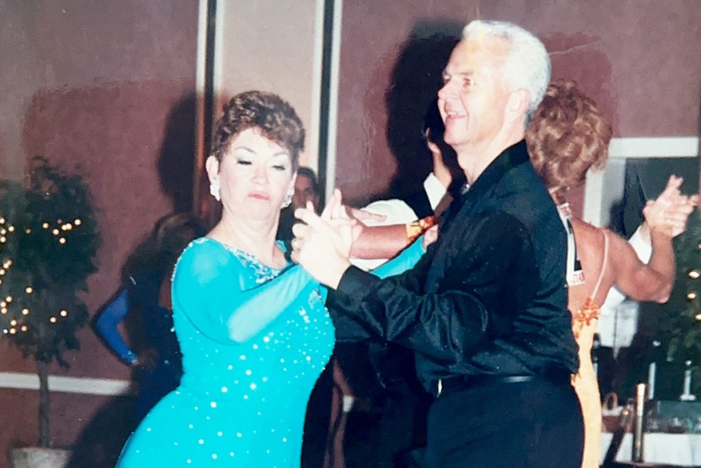 Cookie Davis and John Glessner at an Avondale Dance Studios competition, circa 2000