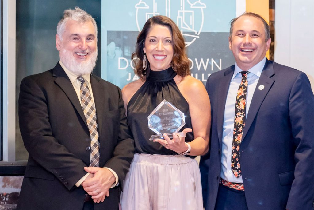 Julie Simmons representing Downtown Project of the Year FIS Headquarters