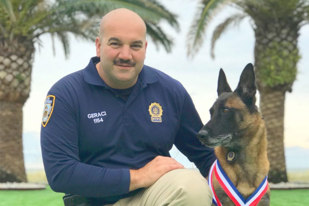 Retired Police Canine Foundation Executive Director Richard Geraci and his retired K9 Ace.