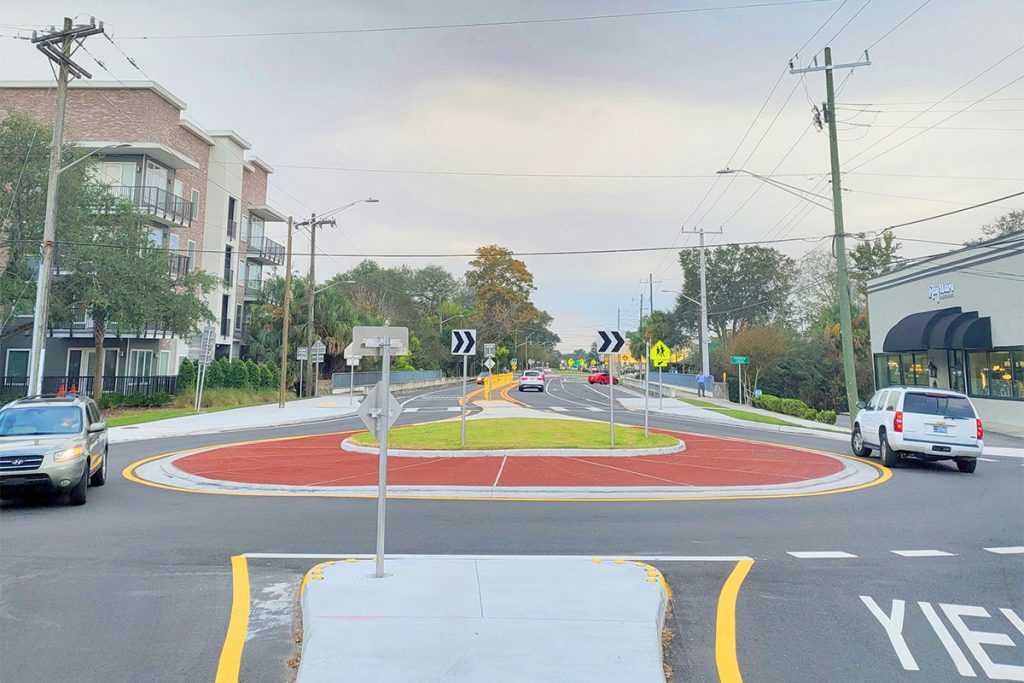 The Herschel Street Roundabouts are now complete, with the last work on them being completed in November.