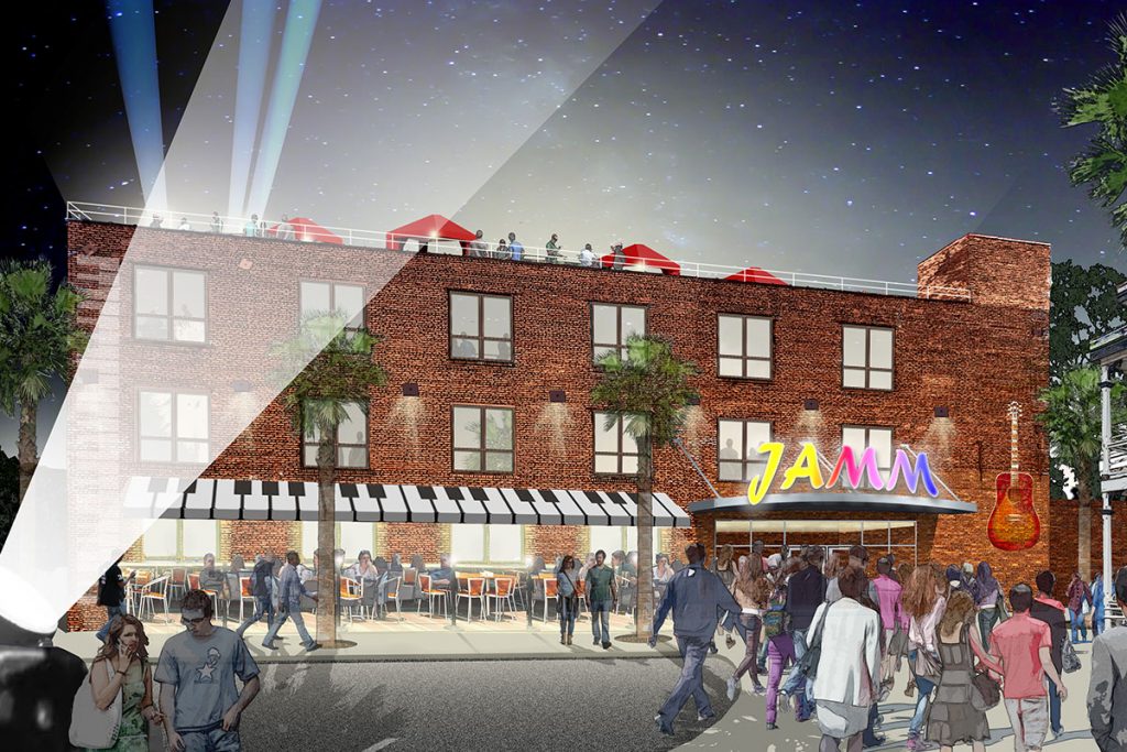 A conceptual rendering of JAMM’s exterior (though not the final design). Rendering by DooWell Design and Consulting.