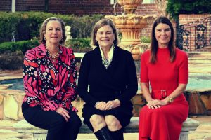 Root Ball 2023 Co-chairs, L to R, Sally Ragsdale, Debbie Early and Tiffany Davis.