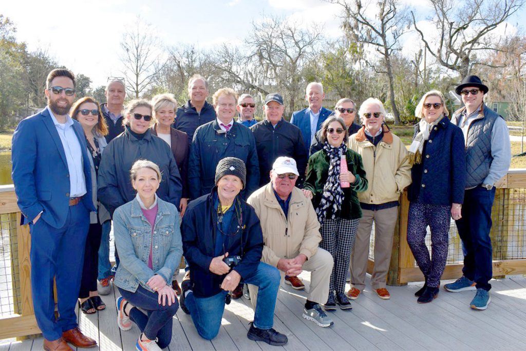 Members of the Rotary Club of Jacksonville with Groundwork Jacksonville CEO Kay Ehas during a tour of McCoy's Creek.