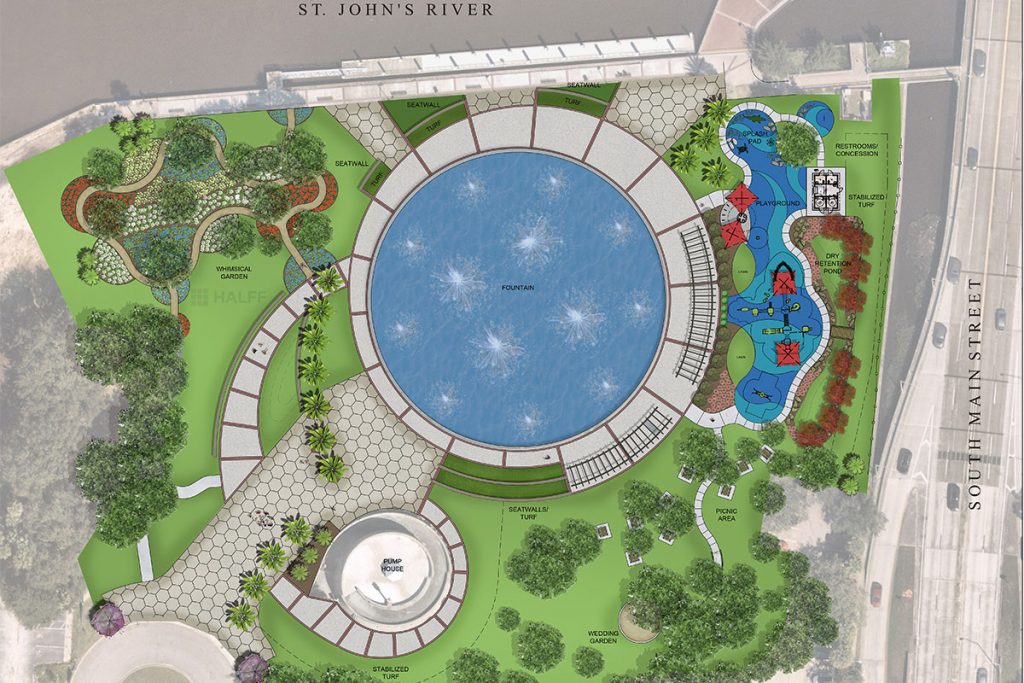 The Riverfront Parks Conversancy will first focus on St. Johns Park and Friendship Fountain once it comes online.