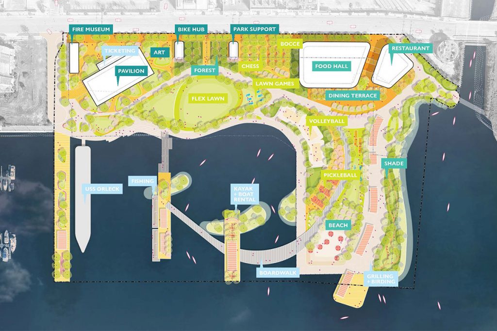 Still in the infancy stages of design, the Shipyards West Park will provide different areas of focus, from history to community to recreation. 