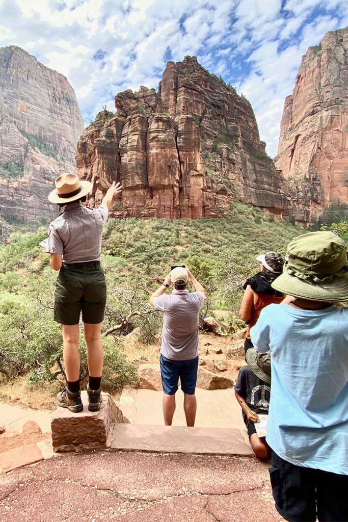 Booking time with a National Park Service Ranger is the most efficient way to learn more about the park you are visiting. This Zion National Park ranger, Lexi, was knowledgeable, full of personality and very energetic.